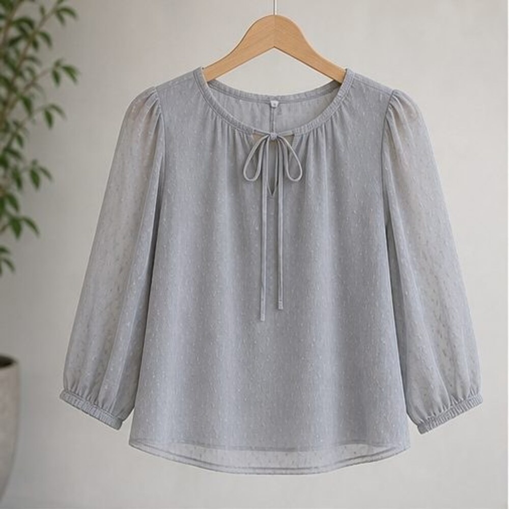 Camel Puff Sleeve Top